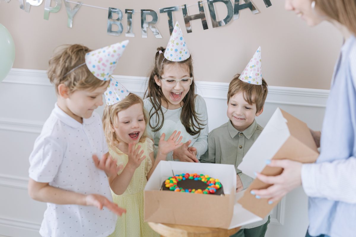 guests with cake