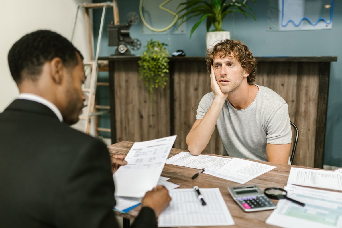 man with tax agent
