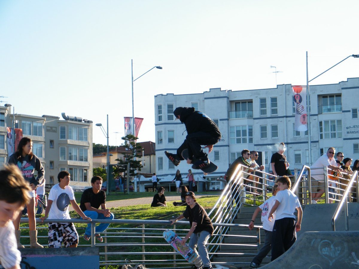 Teens at Bondi Skate Park